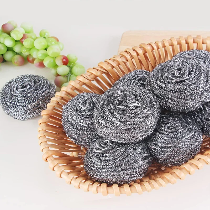 

20-Pack Steel Wool Scrubbers, Rust-Resistant Stainless Steel for Heavy-Duty Cleaning, Ideal for Pots, Pans & Grill Grates