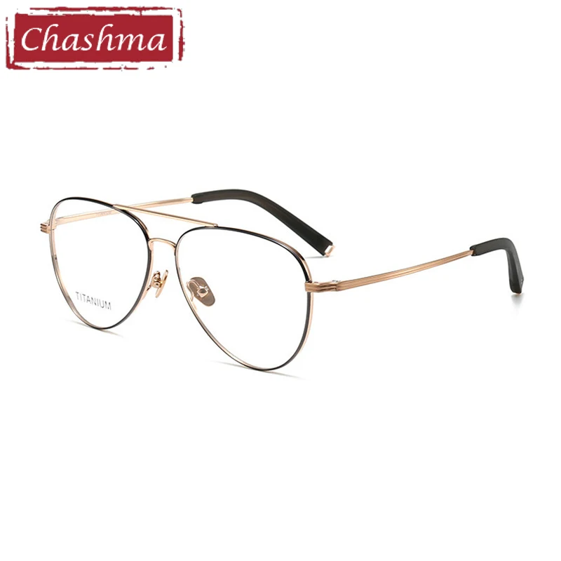 Chashma Prescription Eyeglasses Men Double Bridge Frames Pure Titanium Progressive Big Optical Glasses Eyewear Women Spectacles