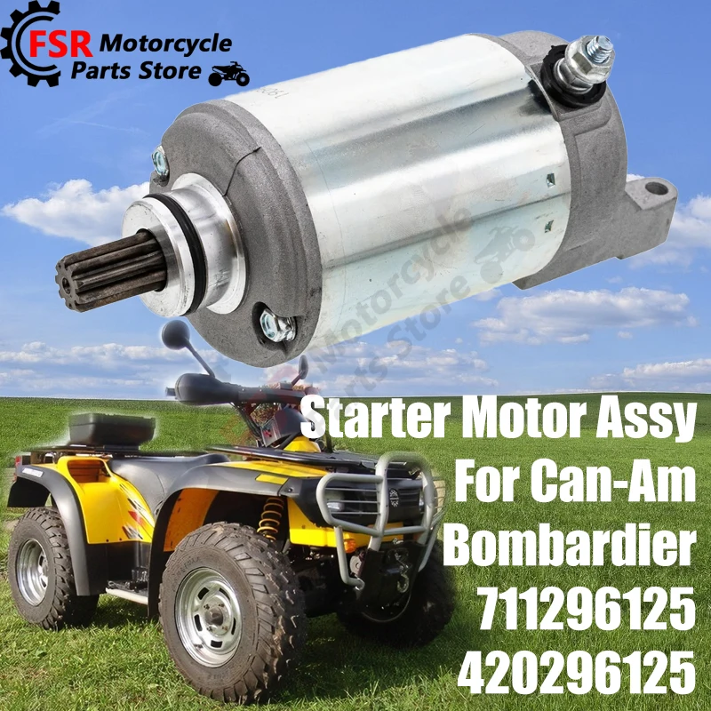 

Starter motor assy,Fits Can-Am Bombardier Traxter 500 XL/XT & John Deere Buck 500 4-Tec Rotax 498cc Engine All,Quad parts
