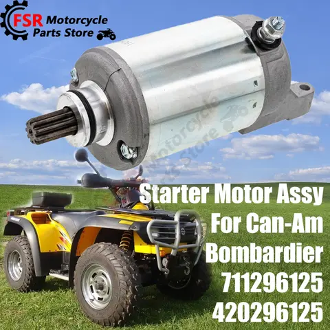 Starter motor assy, เหมาะกับ Can-Am Bombardier Traxter 500 XL/XT & John Deere Buck 500 4-Tec Rotax 498cc เครื่องยนต์ทั้งหมด,Quad ชิ้นส่วน