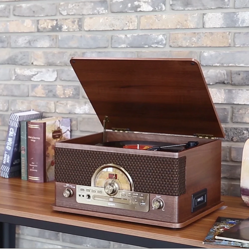 Crosley Ion Audio Superior LP Turntable FM Radio Sterio Speaker USB Play