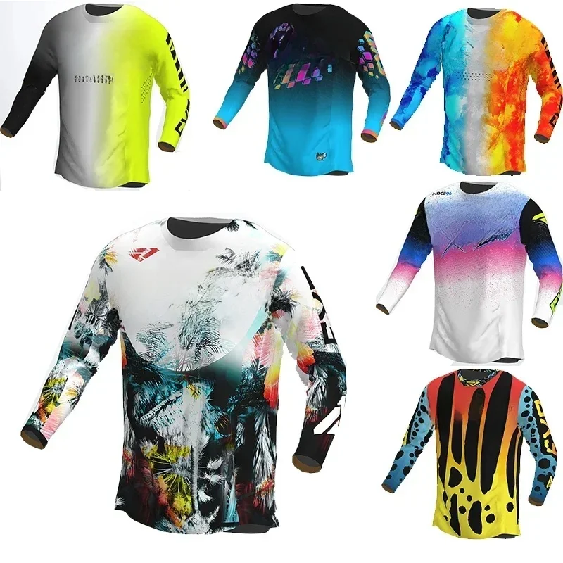 AliExpress moto-x 2022 Motocross Mountain Enduro Bike Clothing Bicycle Moto Downhill T-shirt MOTO-X Women Men Cycling Jersey MTB Shirts BMX