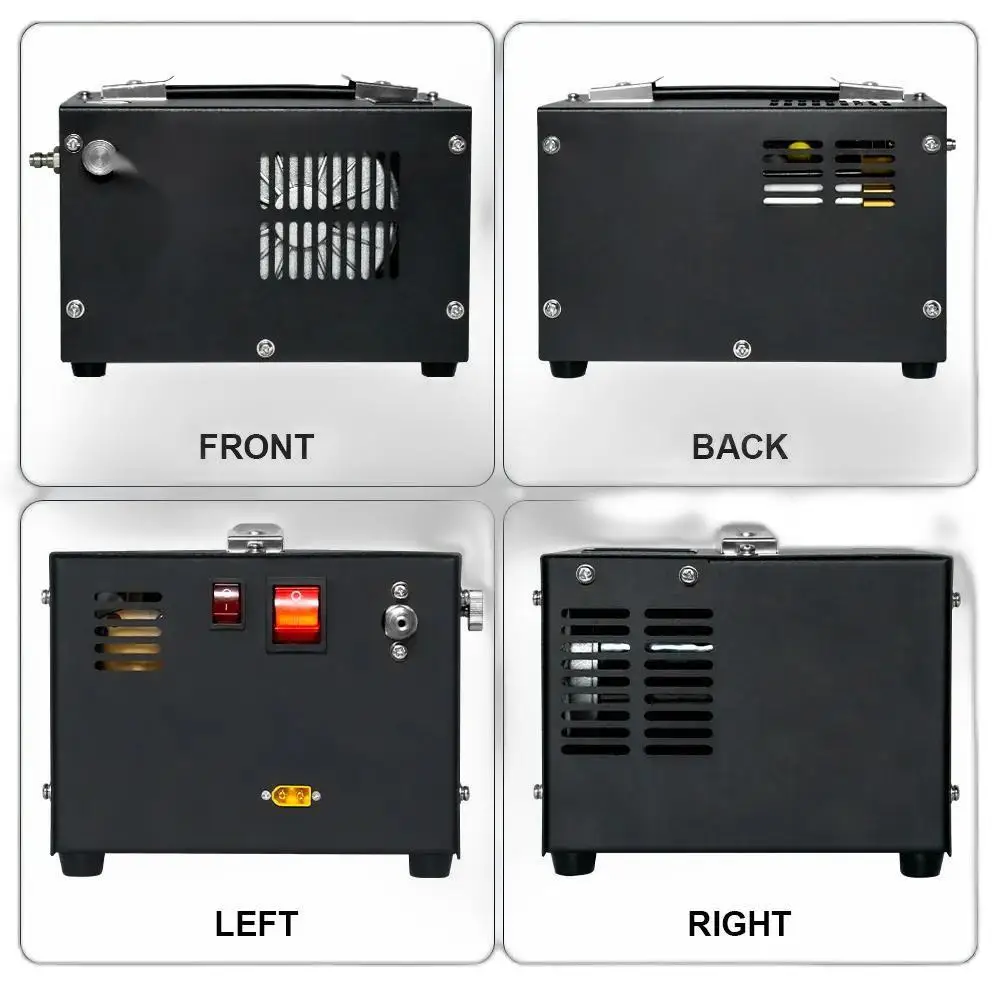 ACECARE kompresor udara mobil portabel, TXES061 4500Psi 300bar 12V PCP pompa mobil tekanan tinggi dengan Transformer 12V untuk menyelam Scuba