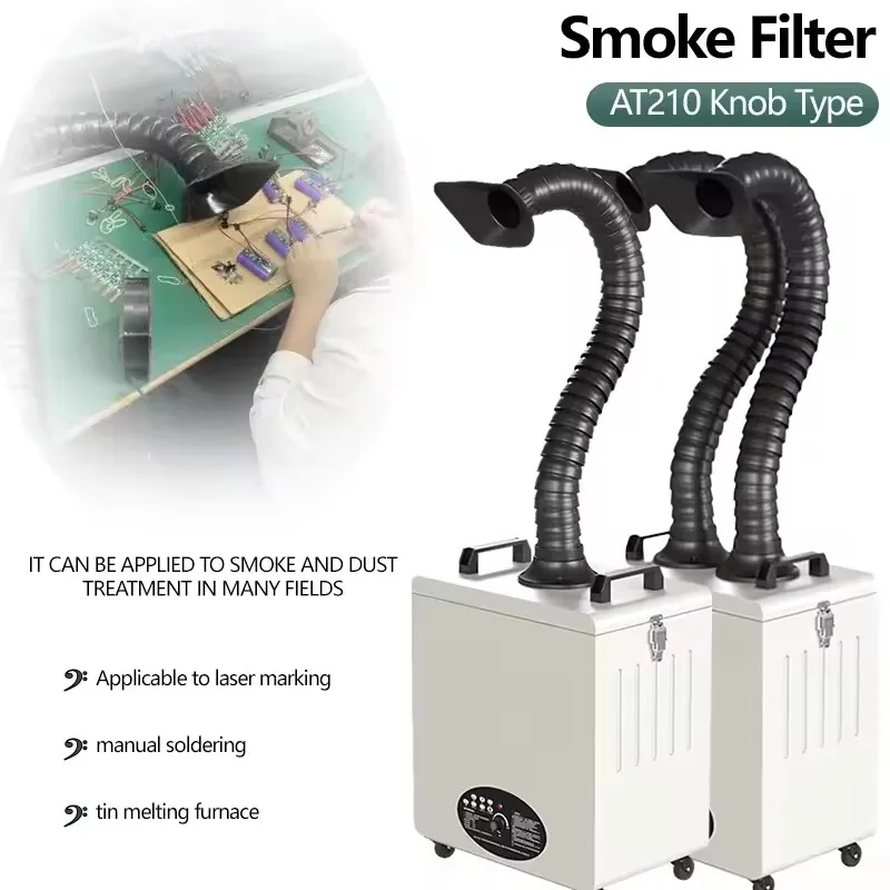 

Intelligent Fume Extractor 350W Intelligent Welding Fume Extractor 4-Stage Filter Dual Pipes for Heavy-Duty Environments