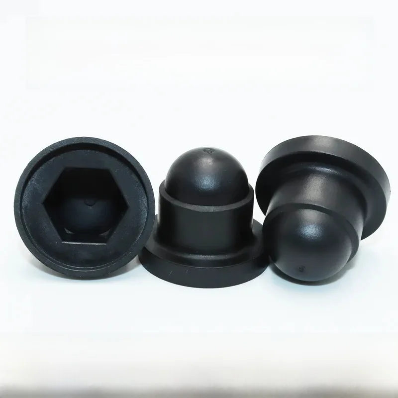 Couvercle de capuchon d'écrou de boulon M12, Protection de dôme de roue de voiture, hexagone exposé, vis d'écrou de pneu de voiture en plastique noir, décoration extérieure 10/20 pièces