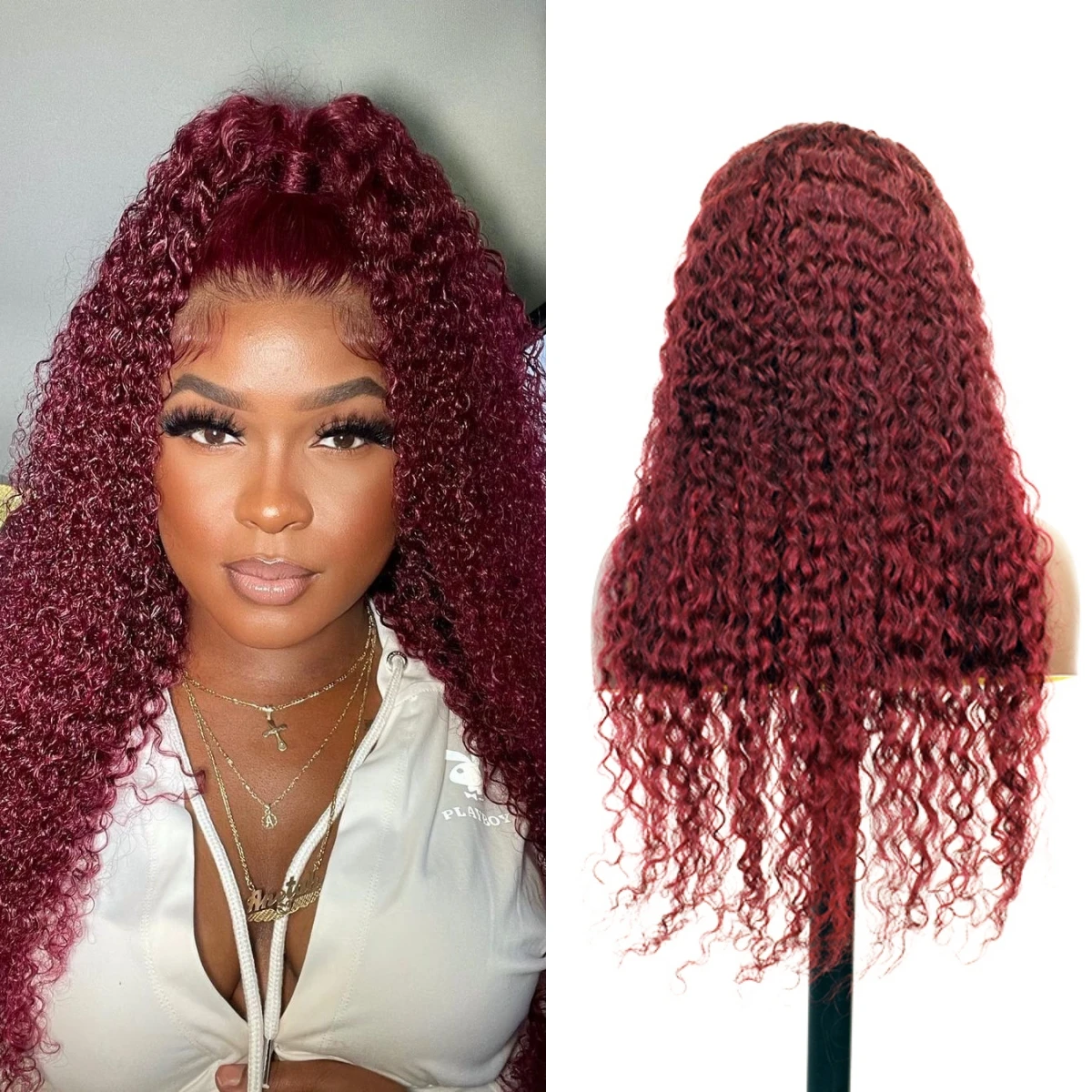 

13x4 13x6 Hd Lace Glueless Wigs Human Hair Wigs for Women Water Wave Brazilian Human Hair Wig Sale 99J Red Wigs For Women