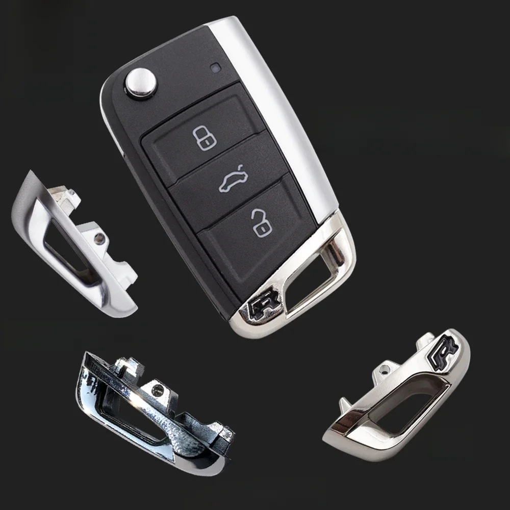 Xinyuexin Auto Metal Key Part with R LOGO dla Vw Golf 7 dla Vw MK7 dla Skoda Octavia A7 dla Seat Remote Flip Car Remote Key — zdjęcie 2
