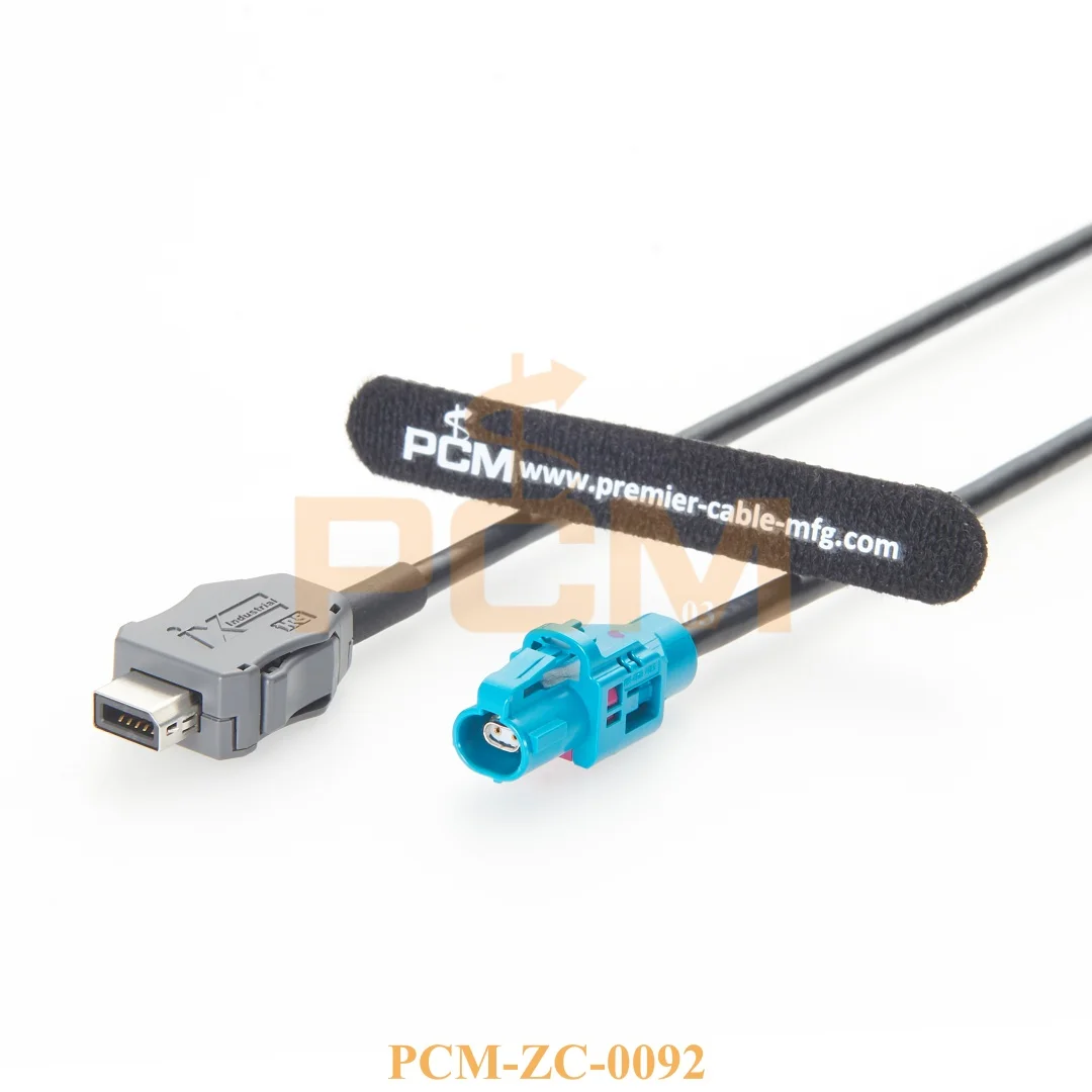 ix industrial to H-MTD Male Female Plug Connector Hirose IX40G-A-10S-CV(7.0) E6K10A-1CAZ5-Z Cat6a Automotive Ethernet Cable