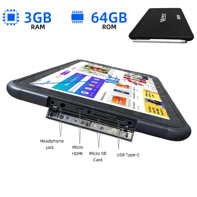10.1 INCH Android 12 Z11 Tablet PC MT8168 CPU LPDDR4 3GB RAM 64GB eMMc ROM Dual Camera 6000mAh Gift Stylus Pen