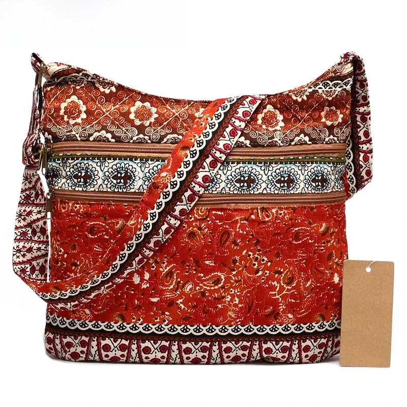 Annmouler moda damska torba na ramię styl boho Hippie torba typu Hobo torba z podwójnym zamkiem Sling torba Crossbody kurierska duża — zdjęcie 2