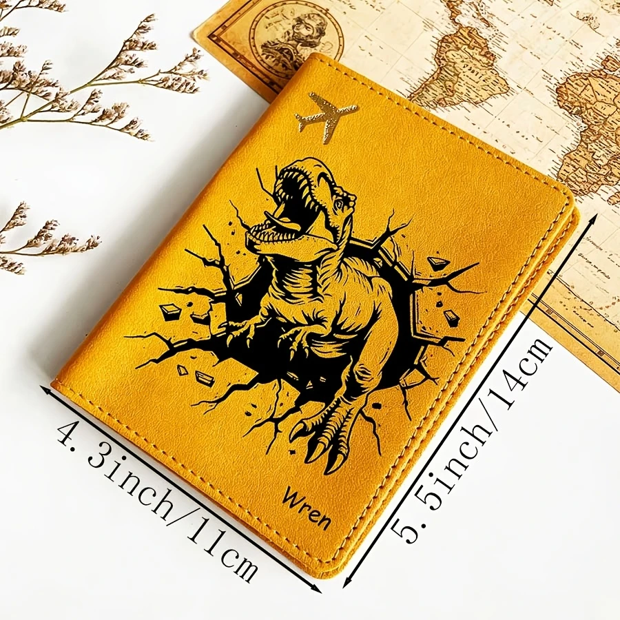 맞춤형 만화 공룡 이름이 새겨진 여권 커버, 오픈형 여 - Travel Accessories Gifts For Men 리뷰 및 가격
