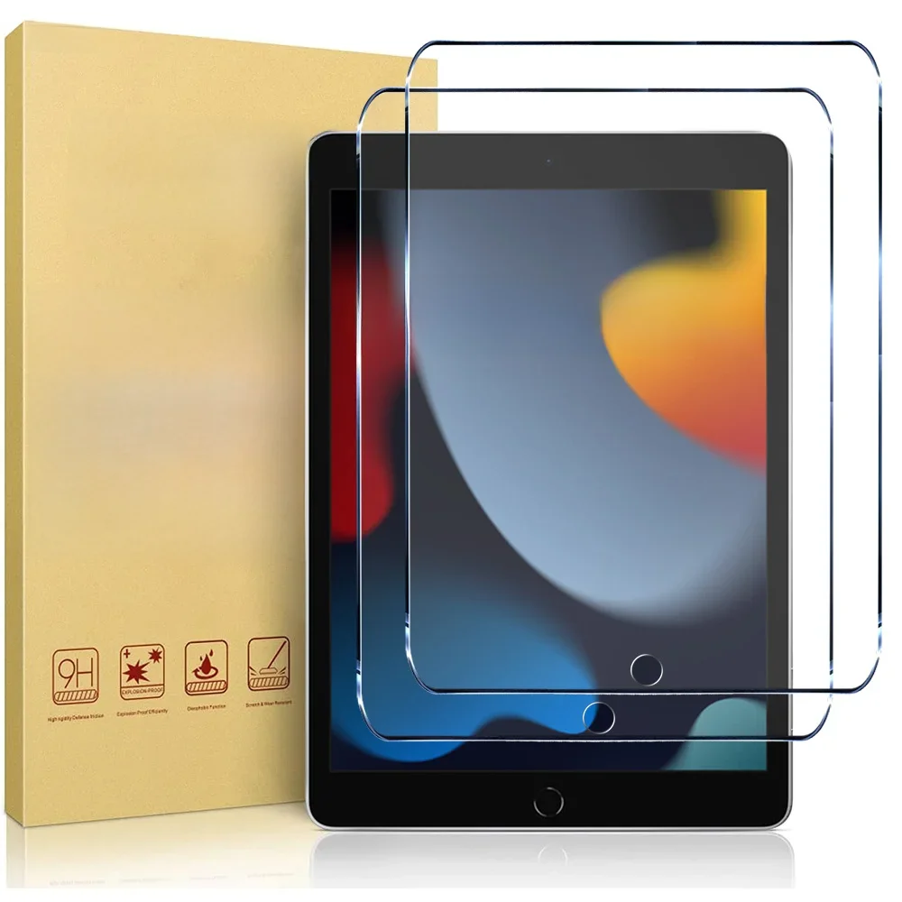 Dla Ipad 10.2 9. 8. 7. generacji ochraniacz ekranu ze szkła hartowanego na iPada 9 2021 8 2020 7 2019 Film — zdjęcie 2