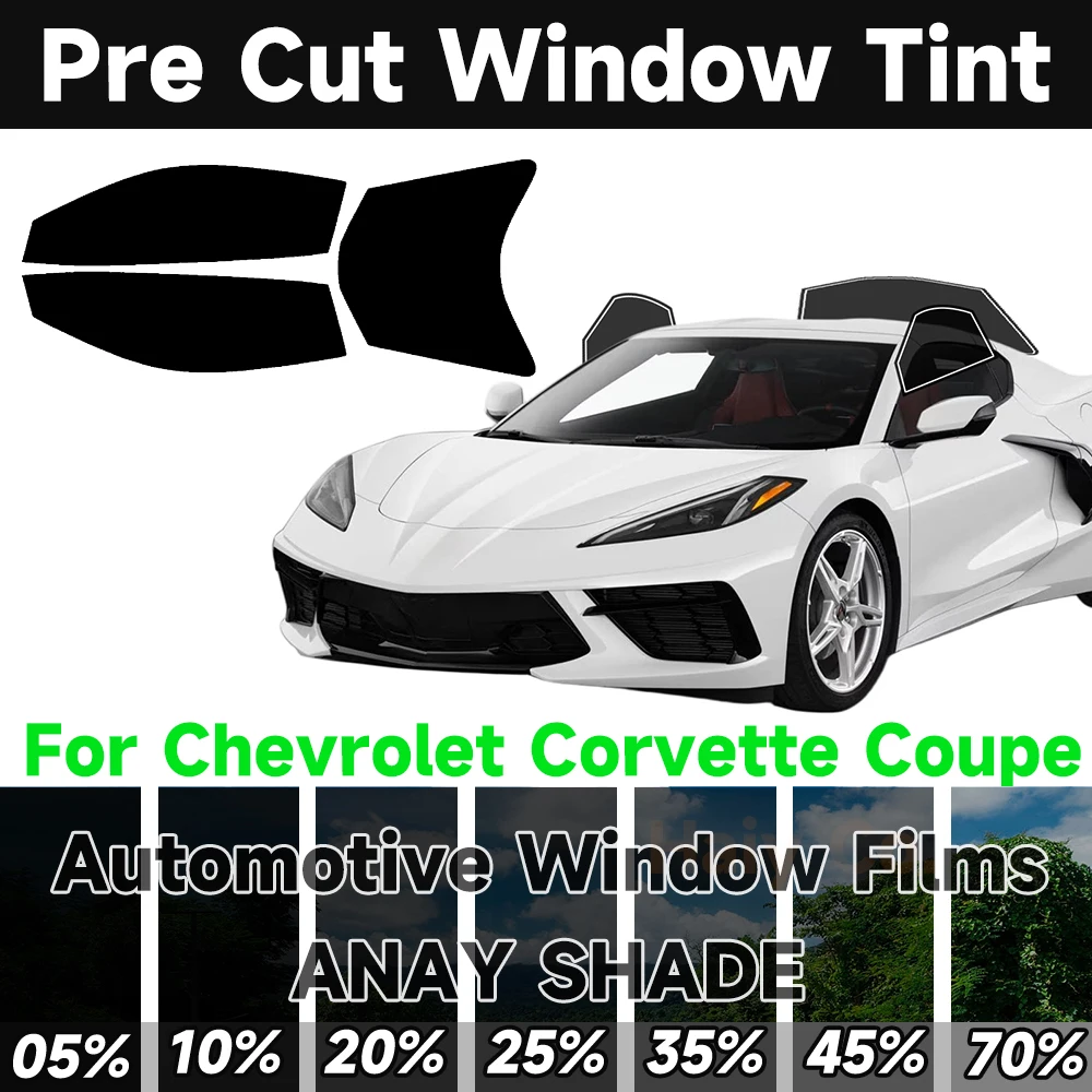 

Пленка для тонировки окон, предварительно вырезанная для Chevrolet Corvette Coupe 1997-2025, автомобильные аксессуары, защита от солнца и жары, антиосколочная, блокировка УФ-излучения, защита конфиденциальности