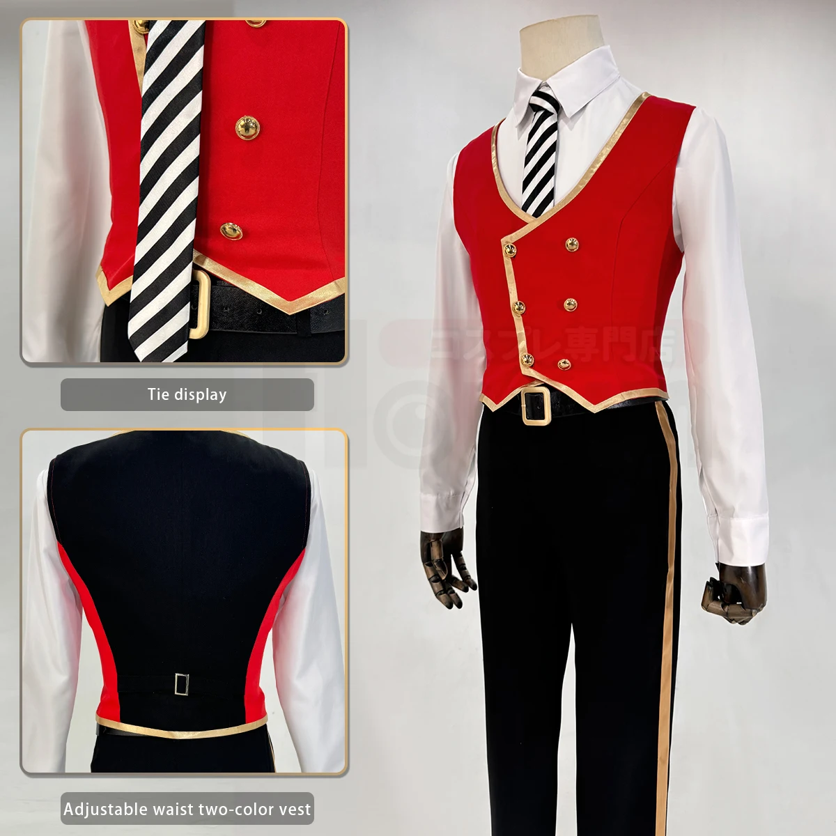 HOLOUN Twisted Game Heartslabyul Savanaclaw Cosplay Costume School Uniform Suit Vest Shirt Halloween Christmas Gift image 5