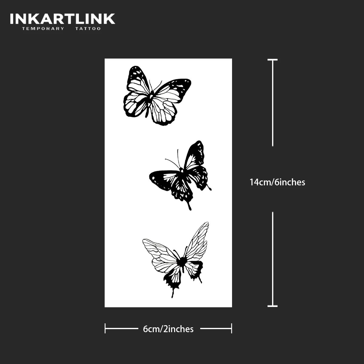 Butterfly Temporary Tattoo,Lasts To 15 Days New Technology Magic Waterproof Semi Permanent Sticker.