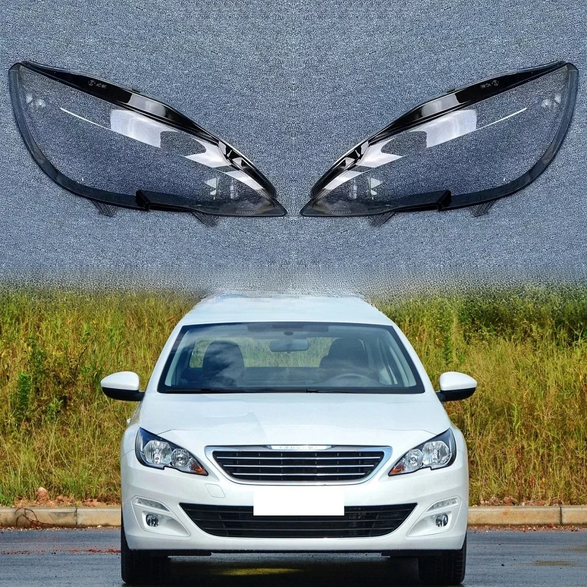 Voor Peugeot 308 308 S 408 2014 2015 2016 2017 2018 Koplamp Cover Auto Koplamp Lens Vervanging Voorlampenkap glas Auto Shell