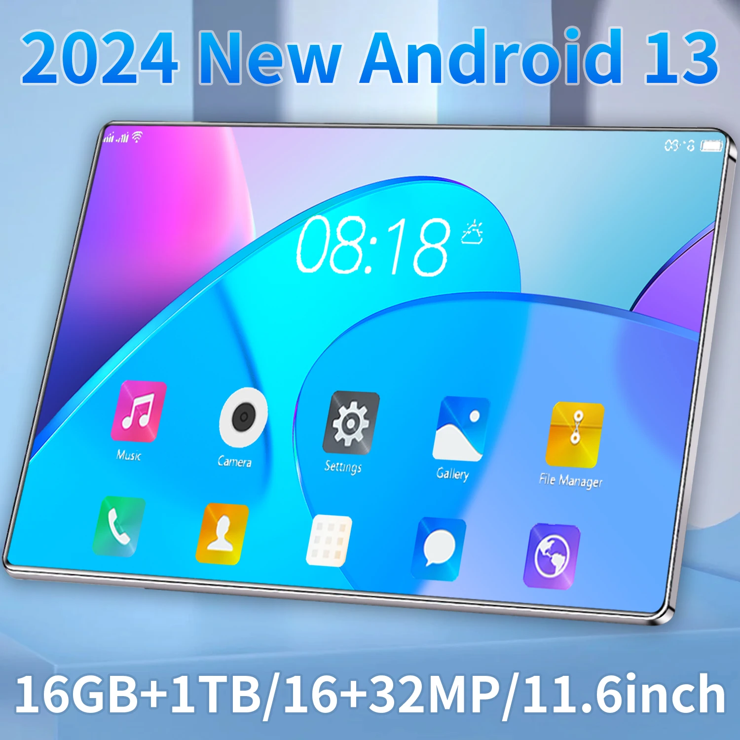 Tableta 5G de 2024 pulgadas, Tablet con Android 11,6, 10 núcleos, 16GB de RAM, 1TB de ROM, PC, cámaras duales, Tarjeta sim Dual, Wifi, tipo c,