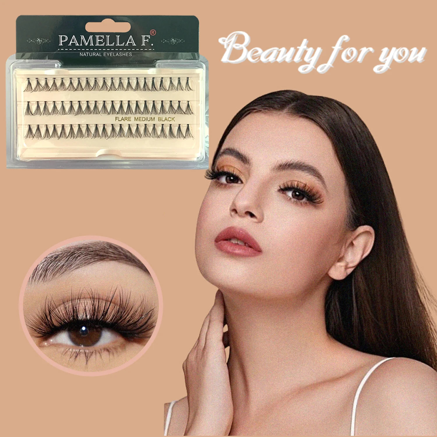 Le ciglia a fascia invisibile in stile coreano includono colla e pinzetta: piume luminose, soffici e naturalmente voluminose