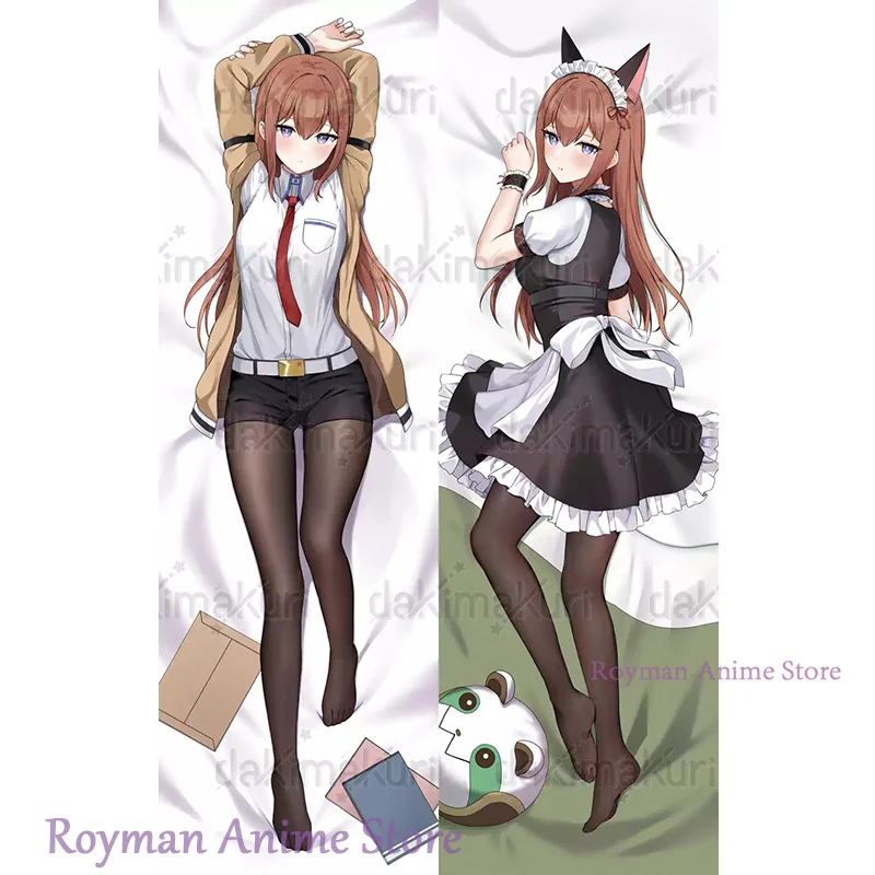 Dakimakura Makise Kurisu Steins Gate Anime Double Sided Print Life-size Body Pillow Cover Halloween Christmas Decoration