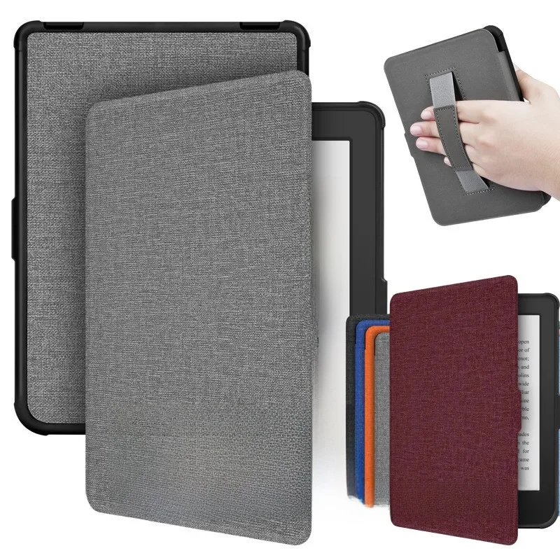 Smukłe etui z klapką dla Tolino Vision 1/2/3/4 HD Shine 3/4 Shine4 Shine3 Ebook Pasek na rękę Smart Sleep Cover z miękką tylną powłoką TPU — zdjęcie produktu 6