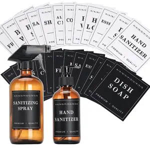 Wasserdichte Seifenspender Beschriftungen, Glas Badezimmer, Lageretikett, Shampoo, Lotion, Conditioner, Aufkleberflasche, Weiß, Schwarz, 12 Stcs 8 Hauptverkaufshampoo und Dove Conditioner - №3