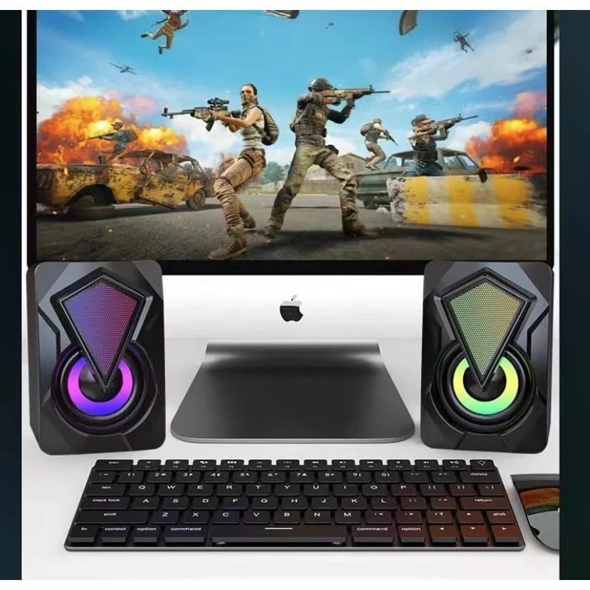 صندوق صوت P2 USB للكمبيوتر الشخصي والكمبيوتر المحمول والهاتف المحمول | صندوق صوت ستيريو صغير محمول مع صوت وجودة قوية #5