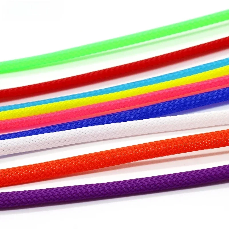 Gaine de tresse l'horloge isolée, gaine de câble haute densité, protection de câble rond, manchons de tresse pour fils, 6mm, 1 m, 2 m, 5 m, 10 m, 20 m, 30 m, 50m