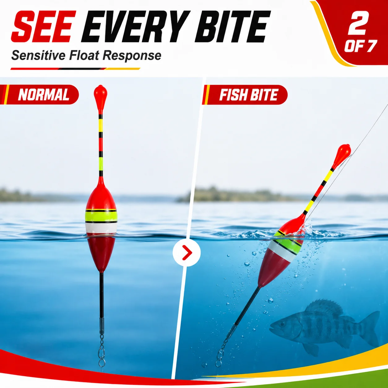 Assorted Fishing Floats Bobbers High Visibility Spring Bottom Bite Indicators for Freshwater Pond Lake River Fishing Tackle Kits