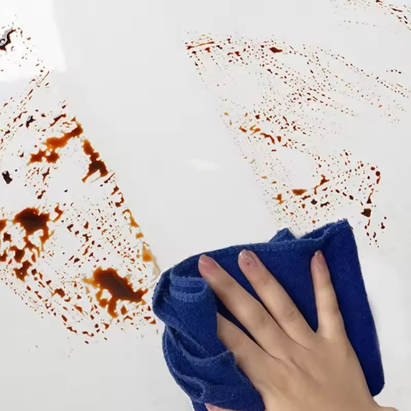 طبقة حماية جدار المطبخ مقاس 45 سم، امتصاص إلكتروستاتيكي شفاف لا يضر ورق الحائط PVC المقاوم للماء #4