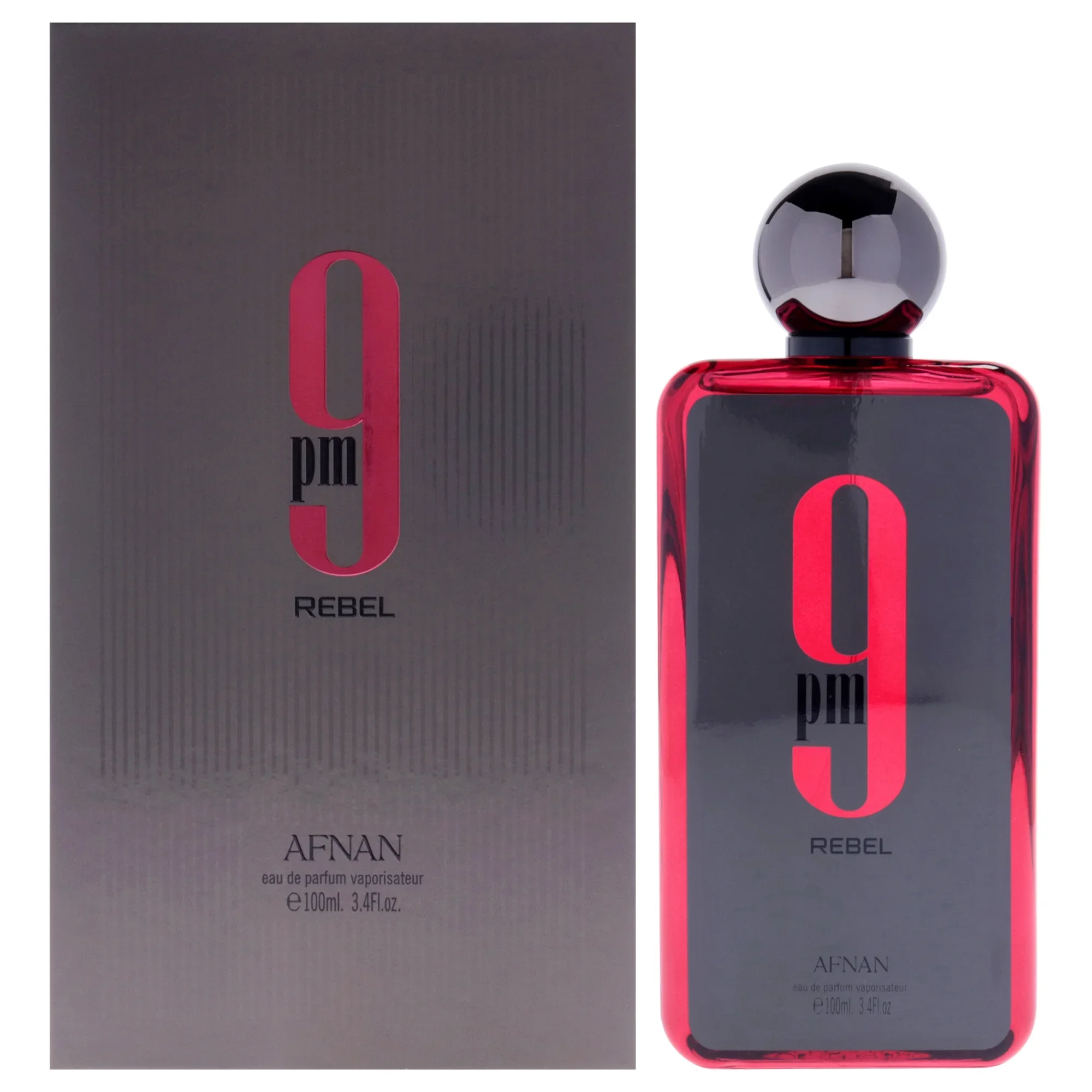 9 PM Rebel de Afnan para Unisex - Spray EDP de 3,4 oz