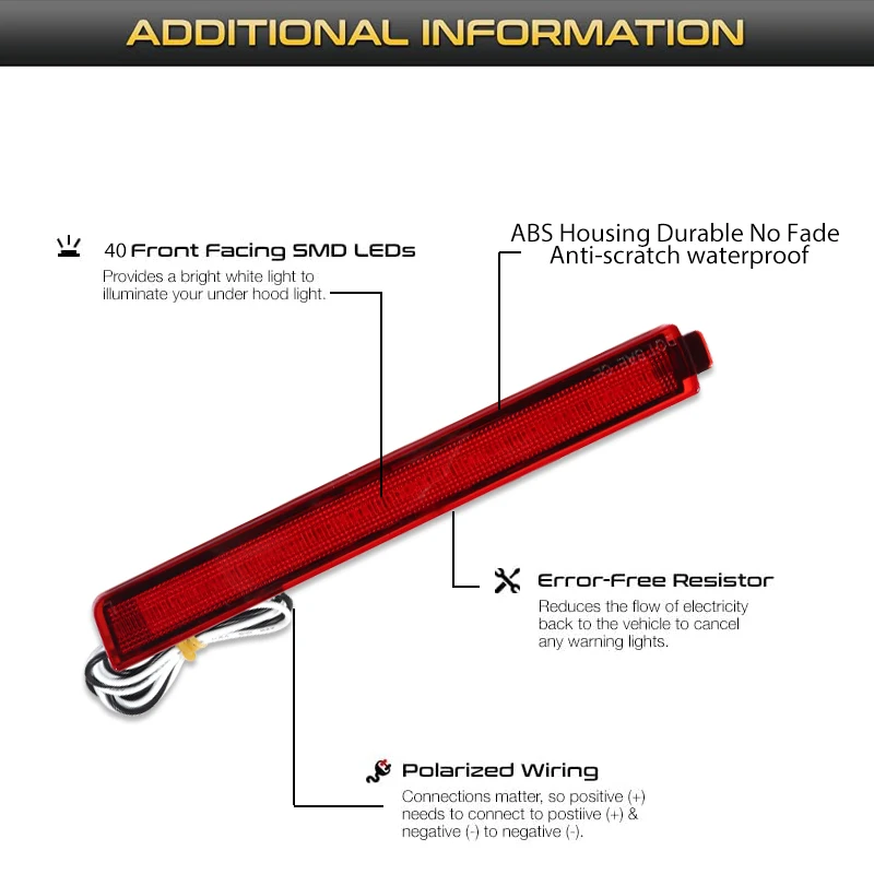 Ijdm ไฟ LED ด้านหลังสำหรับจอดรถด้านหลังเลนส์สีแดง2008-2013 Cadillac CTS Sedan, แทนที่ OEM โคมไฟข้างรถ