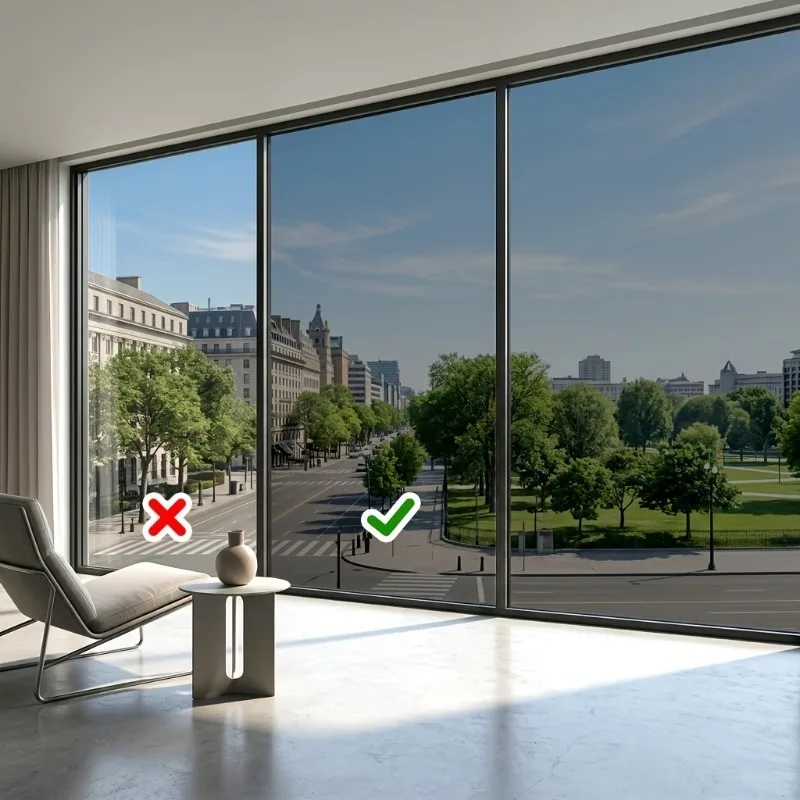 One Way Mirror Window Film Roll Black Silver Static Cling Heat Block Sun Block UV Block Anti Reflective Durable for Home