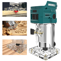 Brushless Wood Router Wood Trimmer Machine Electric Hand Trimmer Carpentry Tool Woodworking Trimming for Makita 18V Battery