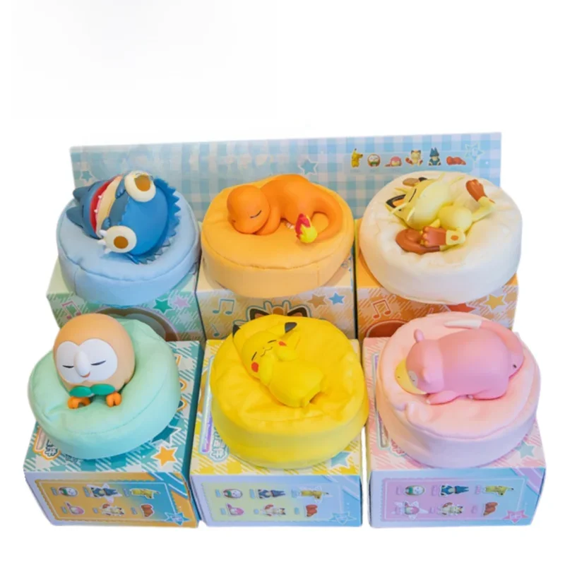 6 Stijlen Pokemon Pikachu Meowth Rowlet Charmander Gonbe Figuren Slaap Starry Dream Serie Action Figure Modus Cartoon Speelgoed Cadeau - afbeelding 2