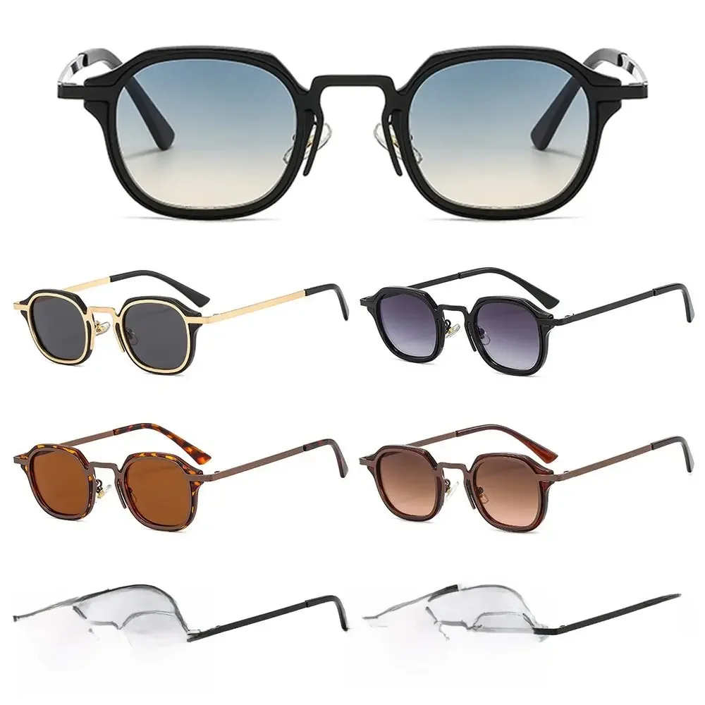 Metalowa ramka Małe kwadratowe okulary przeciwsłoneczne Retro Y2K Ochrona UV400 Okulary przeciwsłoneczne do jazdy Punk Shades dla kobiet i mężczyzn — zdjęcie 2