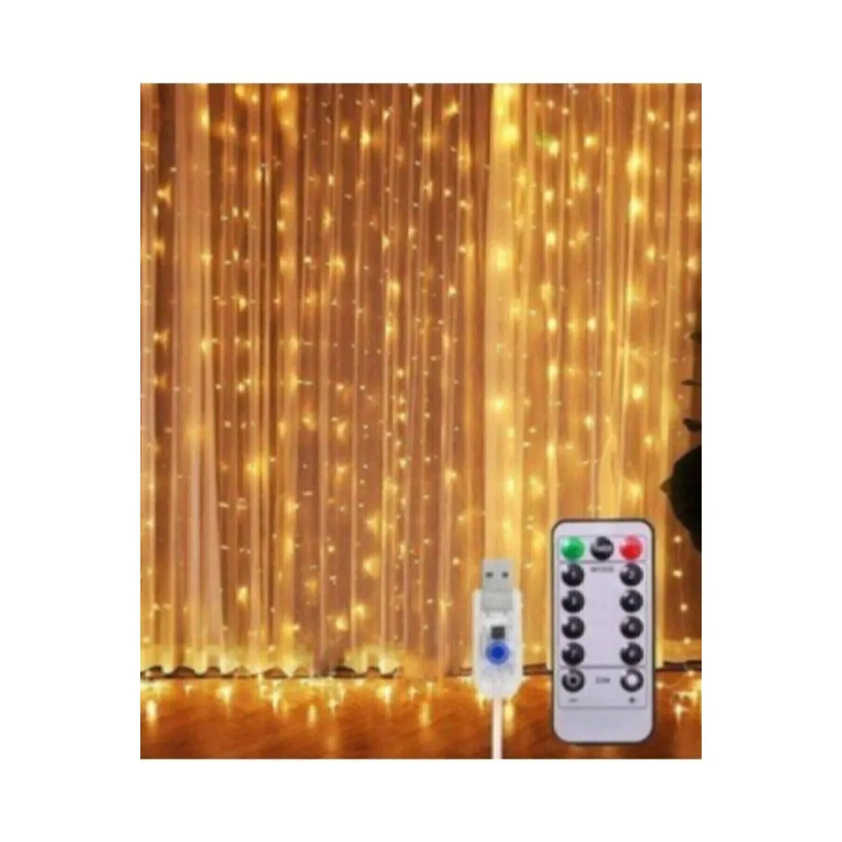 

300 Cm X 300 Cm Curtain Led Fairy Led Lighting Living Room Decoration Design Party Lamps With 8 Different Modes With Remote