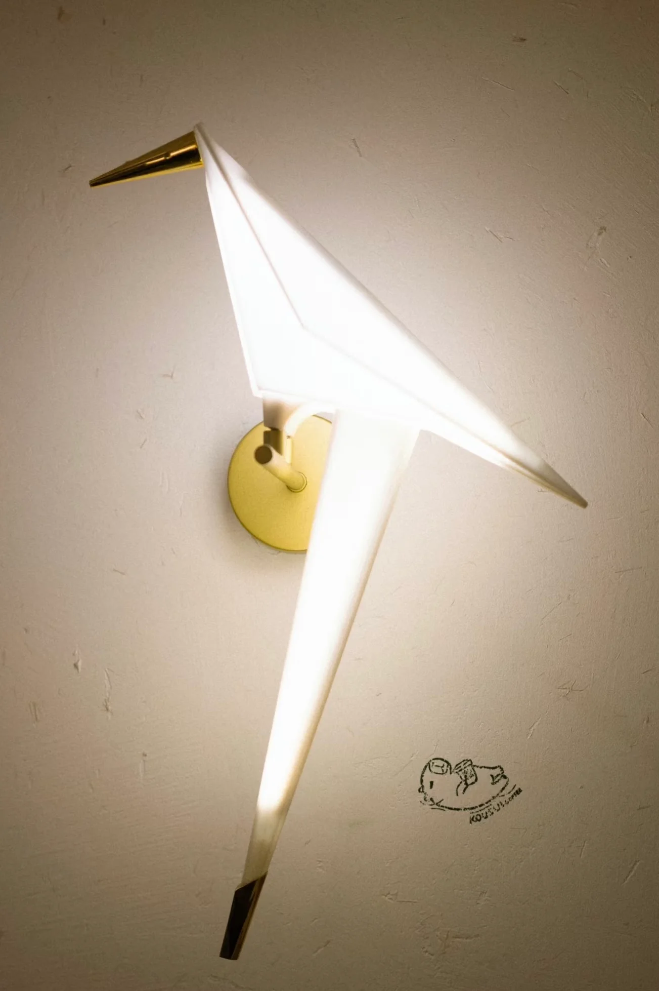 Customer photo of Sculptural Bird Wall Sconce