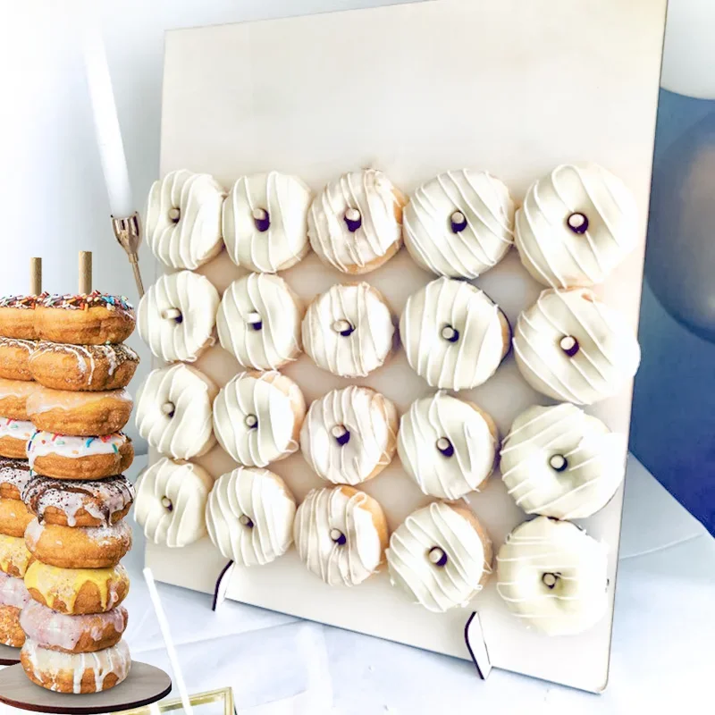 Cyuan Donut uchwyt naścienny Donut Display dekoracje ślubne Dount Party Donut zaopatrzenie firm dekoracja na urodziny przybory dla niemowląt — zdjęcie 2