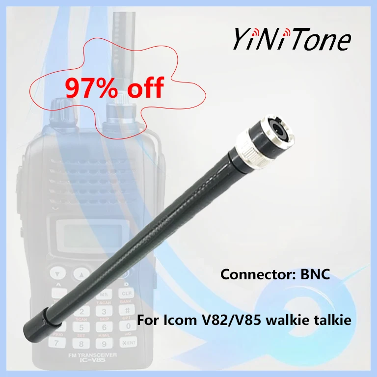 

Walkie Talkie Handheld BNC VHF antenna 136-174mhz Aerial Long Range Ham Radio Mini Soft Rubber Antenna For Icom V82 V85 V80