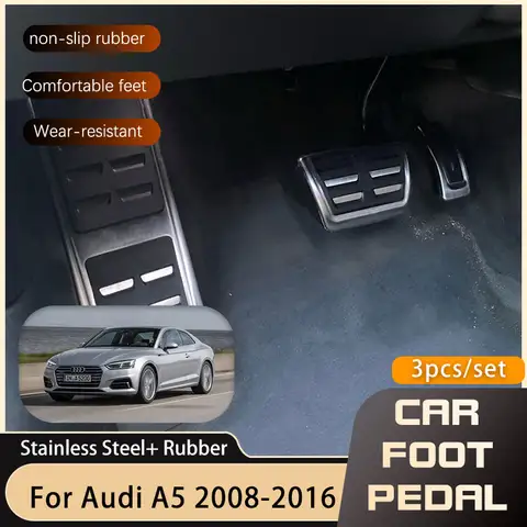 자동차 발 페달 아우디 A5 8T 2008 2009 2010 2011 2012 2013 2014 2015 2016 연료 브레이크 발판 페달 커버 액세서리 MT