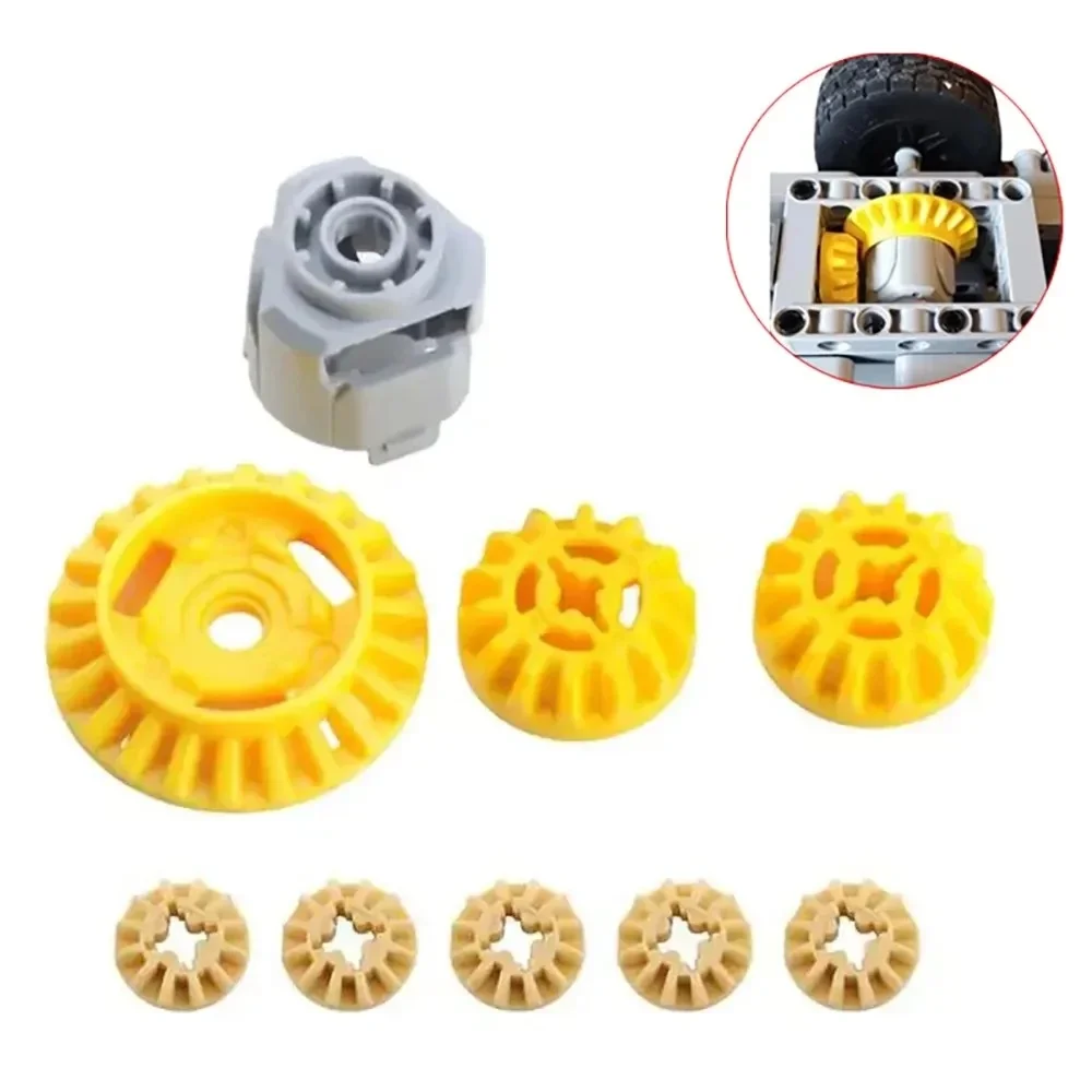 Nouveaux blocs de construction d'engrenages différentiels MOC, pièces de Modification technique 65414 69761 69762 6589 compatibles avec legoeds