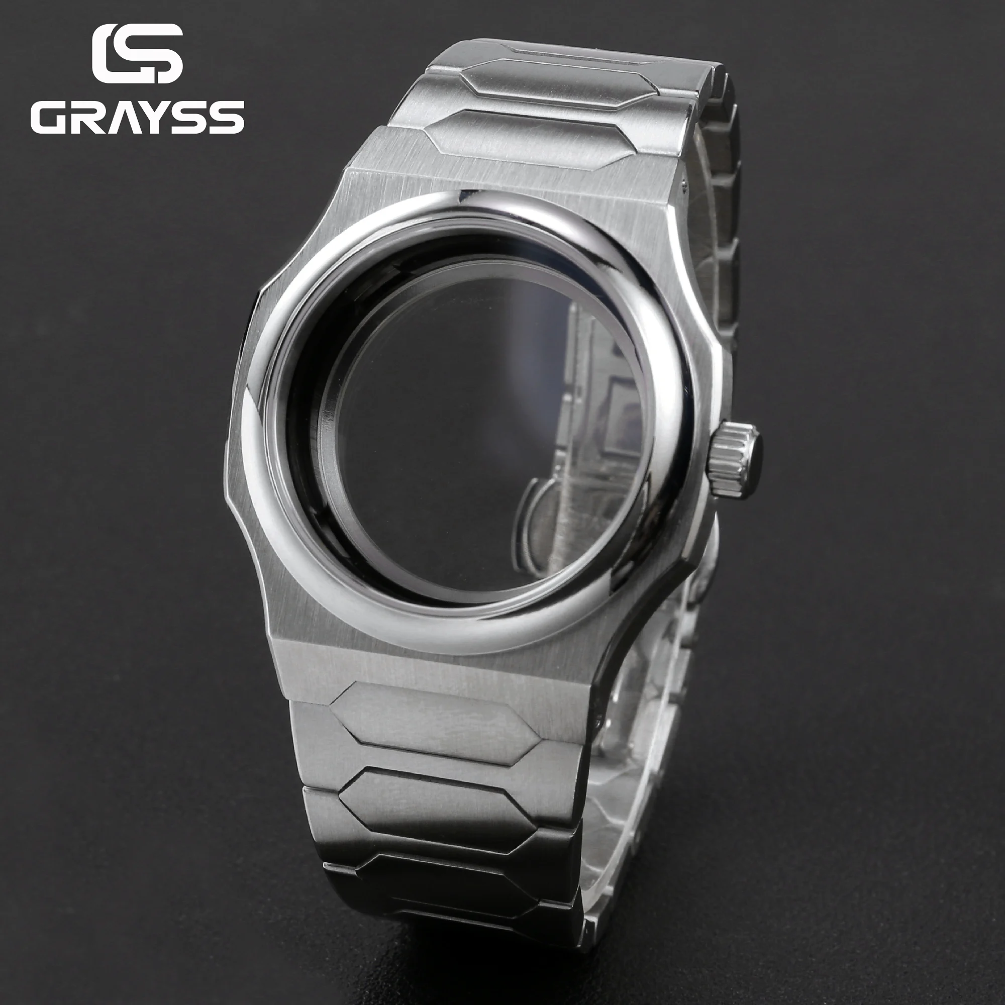 Watch Bezel Insert - Grayss 40mm Paslanmaz Saat Kasası İçbükey