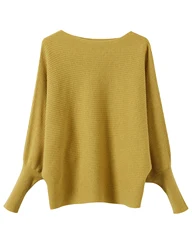 Pull en laine mérinos pour femme, pull chaud, col bateau, manches longues chauve-souris, haut en tricot, vêtements respirants, 100% laine, automne, hiver, 2023