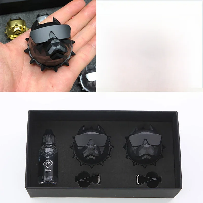 Désodorisant DE voiture bouledogue, 2 pièces, avec huile essentielle, parfum DE voiture, avec Clip magnétique, décoration intérieure