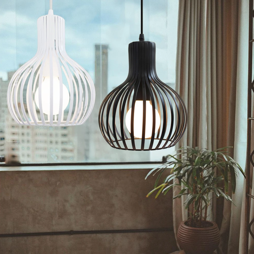 

Винтажный подвесной светильник, абажур, креативная современная люстра, ресторан, бар, подвесной светильник в стиле ретро, скандинавские декоративные светильники E27