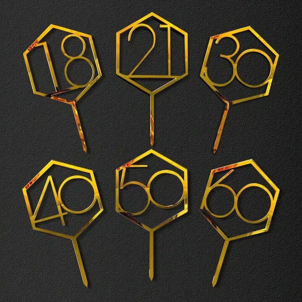 3pcs/5pcsGold Acrylic Number C - Party Supplies ulasan dan harga