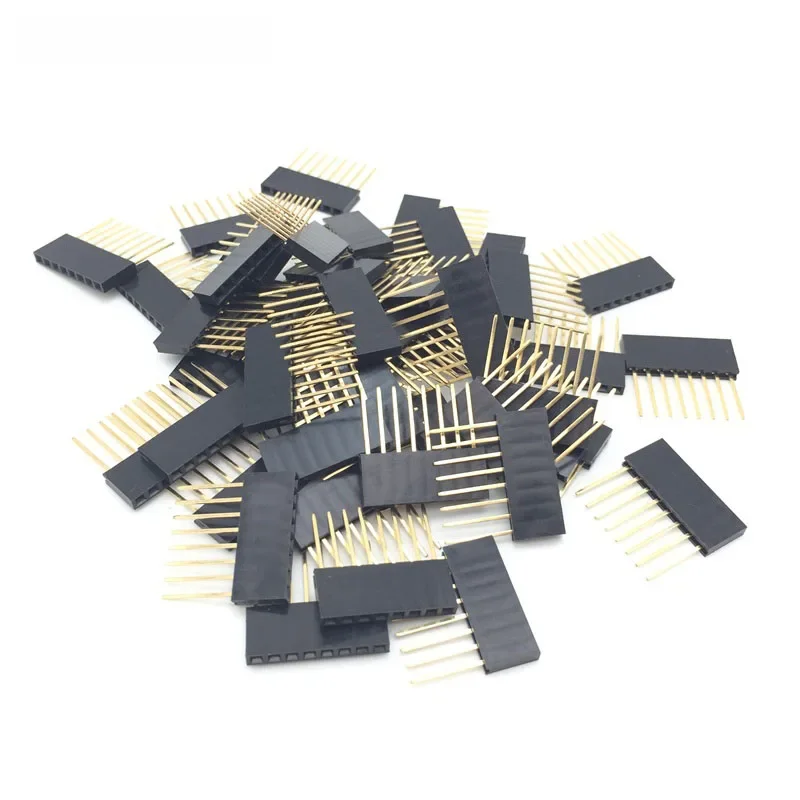 50 sztuk/partia specjalne złącze żeńskie nagłówek PC104 długie złącze żeńskie nagłówek 2.54 rozstaw 1*8/8P pin 11MM — zdjęcie 2