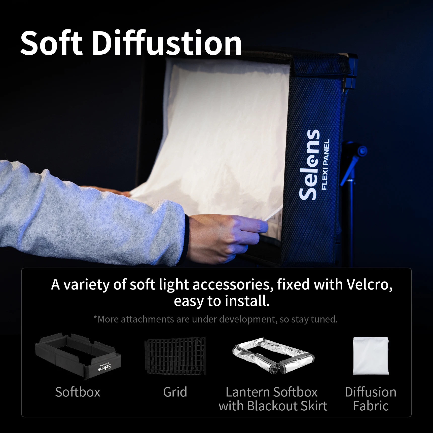 Selens 또는 Softbox 100W RBG LED 롤 천 램프 유연한 패브릭 라이트 휴대용 사진 스튜디오 키트 사진 램프 풀 컬러 RGB