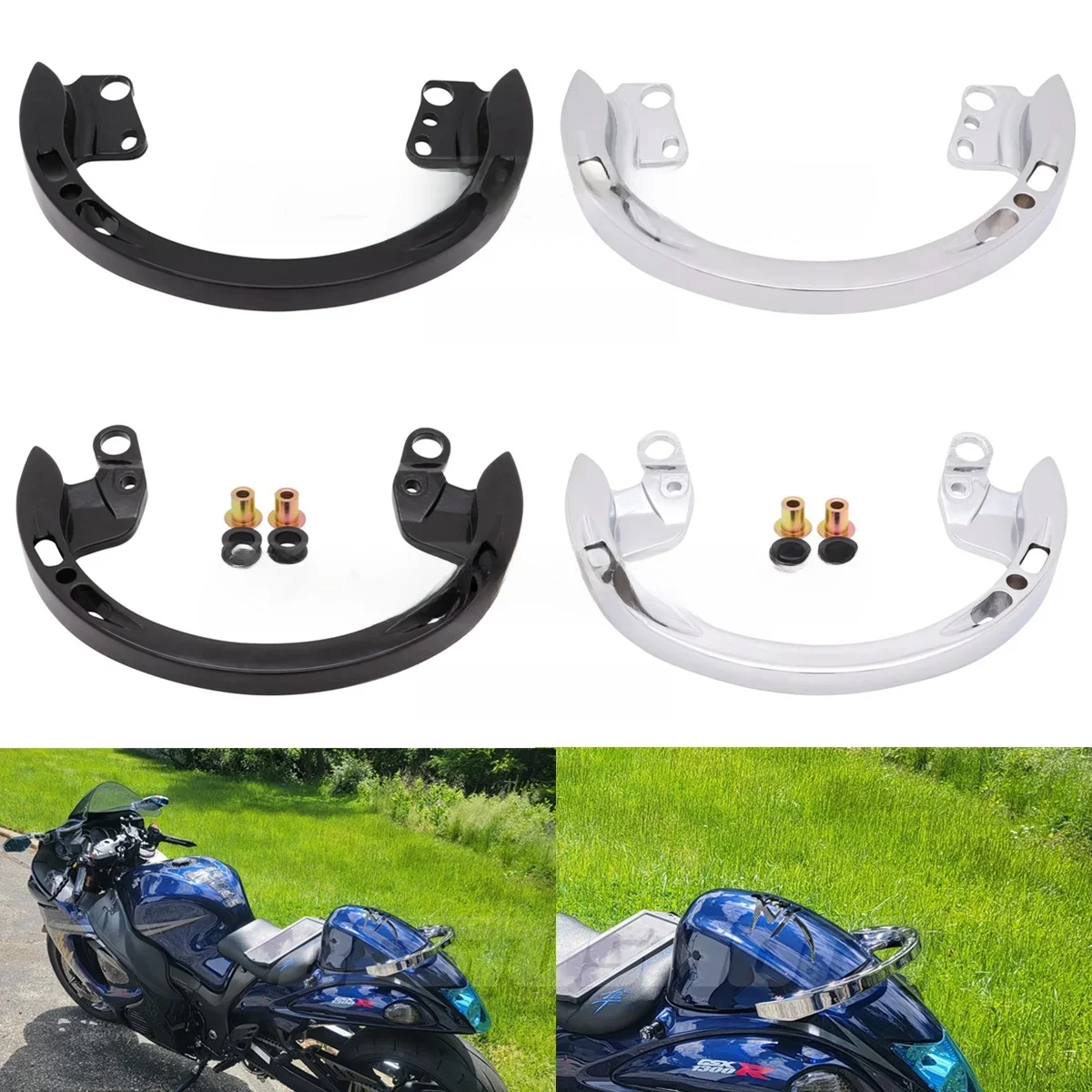 Motorfiets Achter Passagier Handgreep Handgreep Rail Voor Suzuki Hayabusa Gsxr1300 Gsx1300r 1999-2007 2008-2020 2019 2018 2017 2016 - afbeelding 2