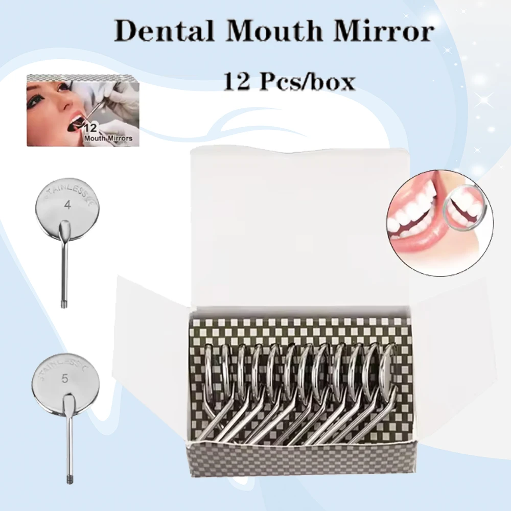 

Dental Mouth Mirror Set 10 Pcs Durable Stainless Steel Reflectors for Oral Examination and Lab Use